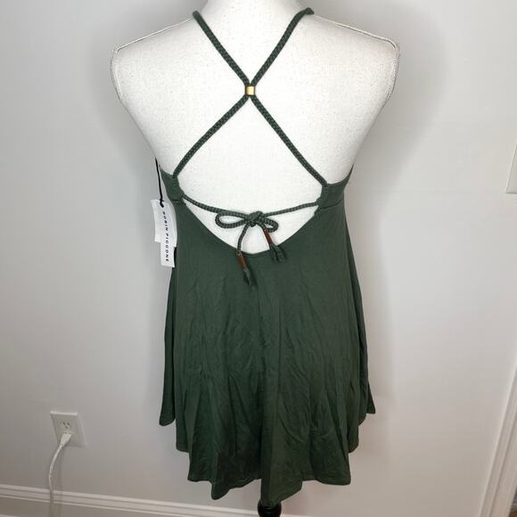 Robin Piccone Calista Gold Hardware Cover Up Dress Jungle Green Medium New - Picture 7 of 12